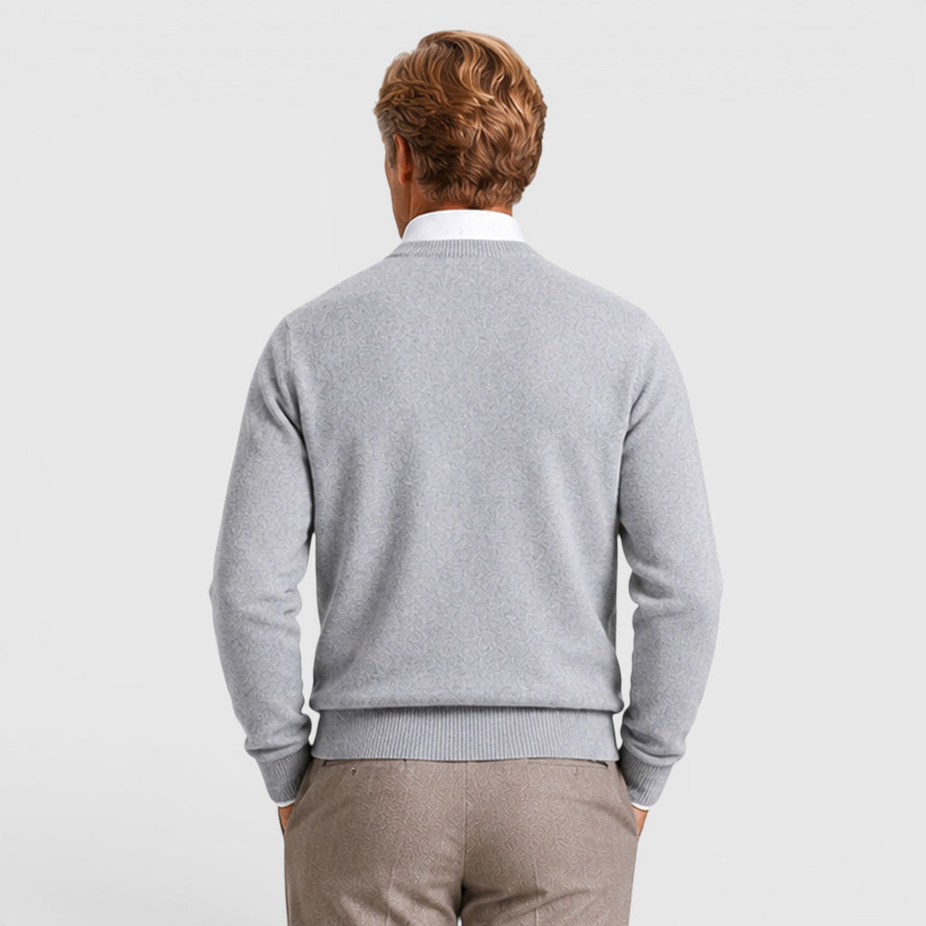 Monvaline | Men's Knit Round Neck Relaxed Fit Pullover