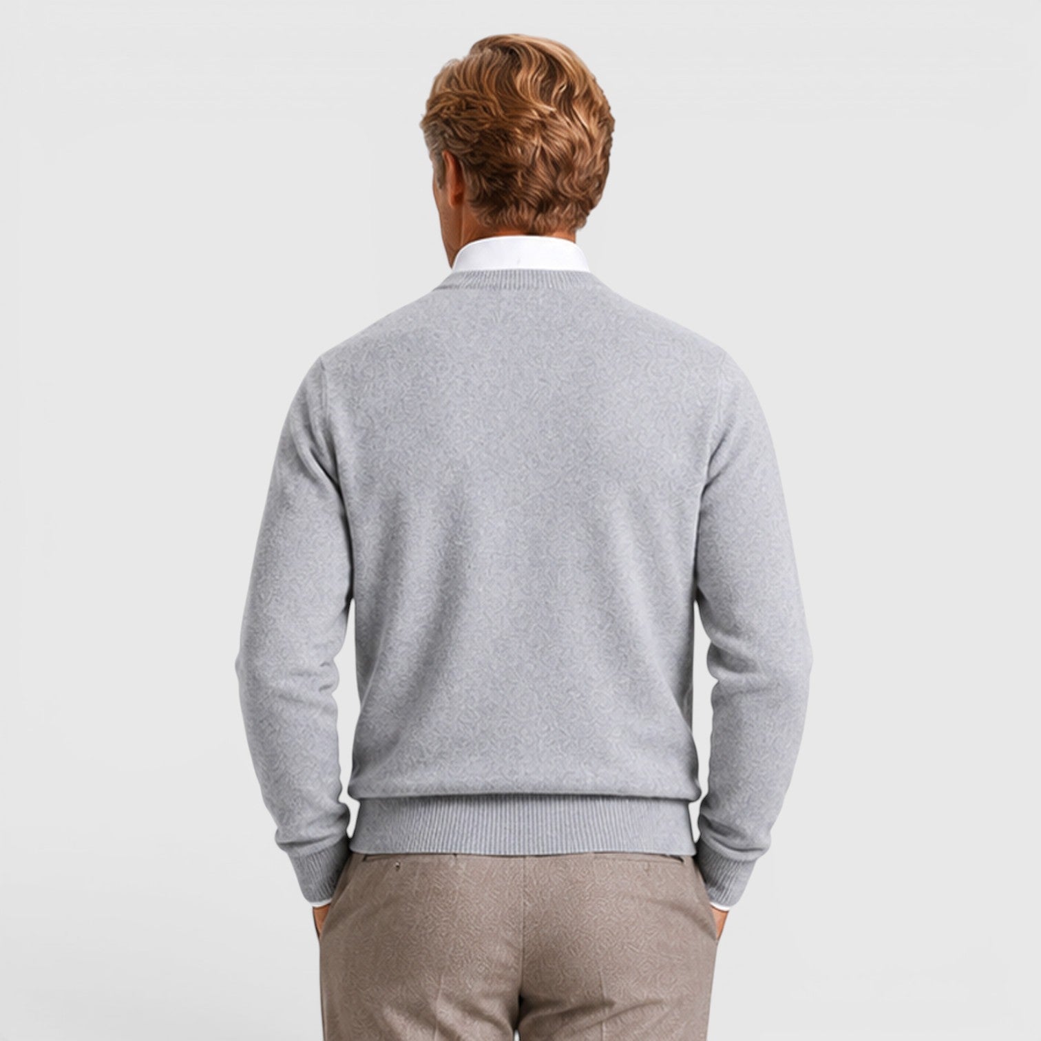 Monvaline | Men's Knit Round Neck Relaxed Fit Pullover