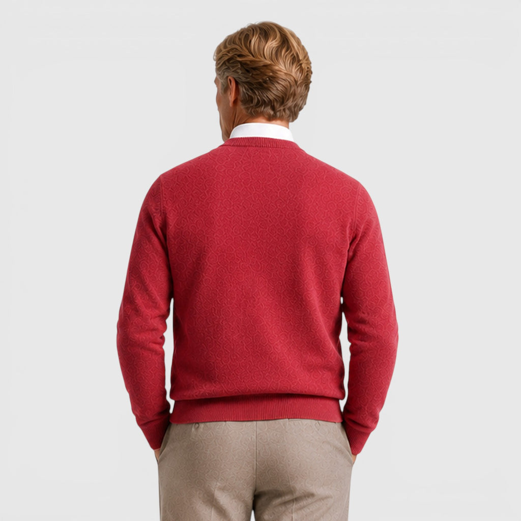 Monvaline | Men's Knit Round Neck Relaxed Fit Pullover