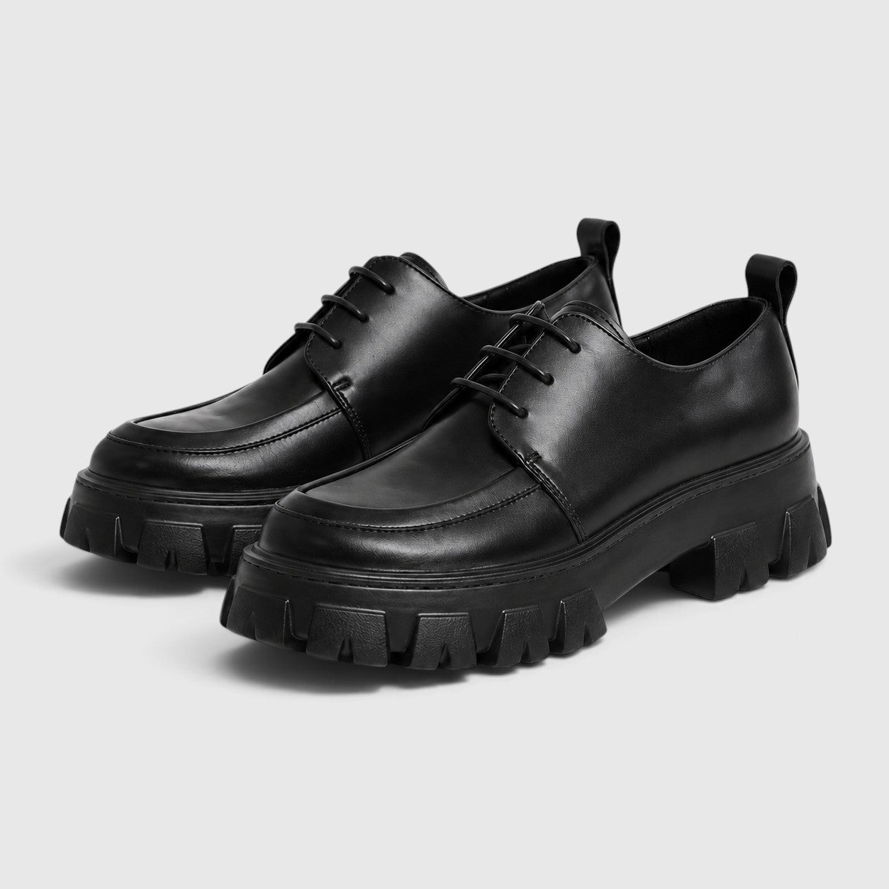 Monvaline | Men's Leather Chunky Sole Casual Loafers