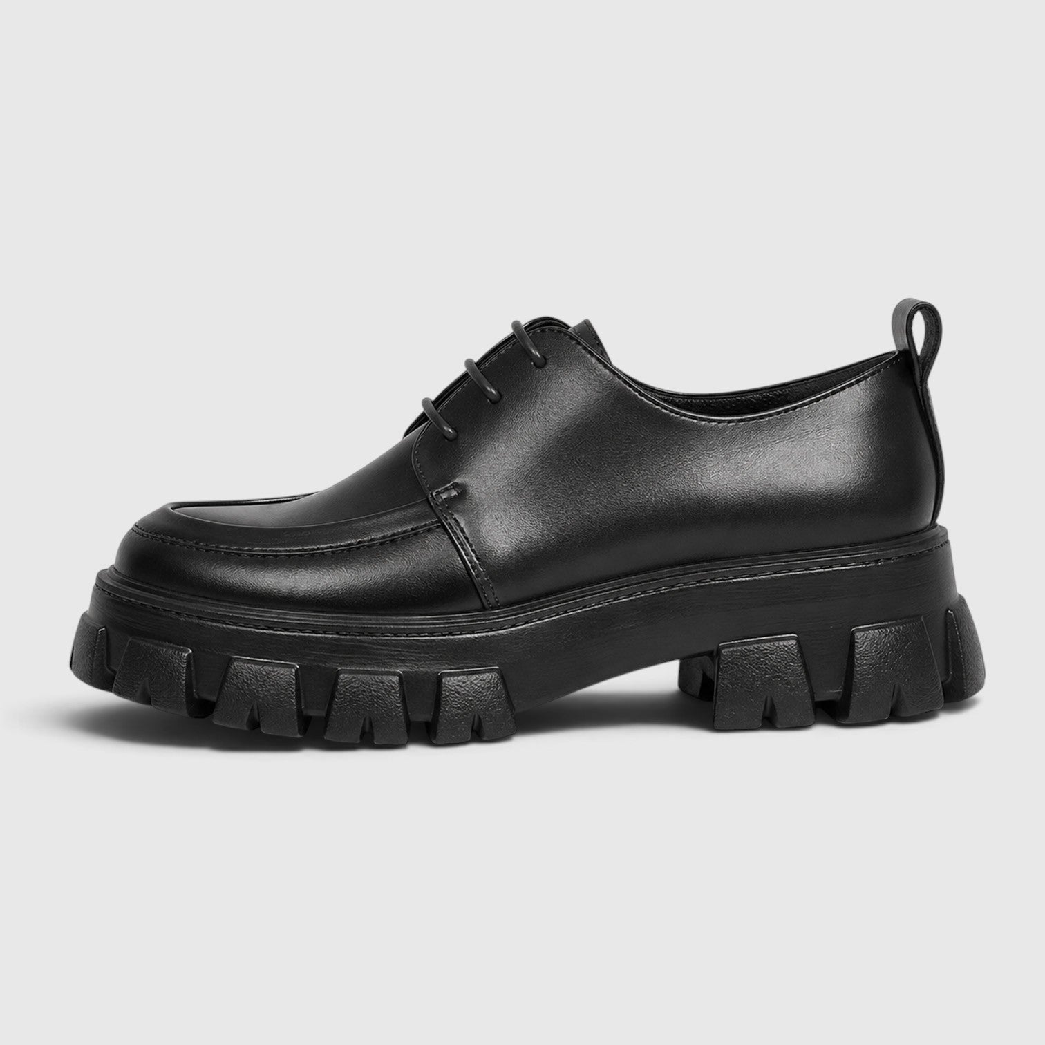 Monvaline | Men's Leather Chunky Sole Casual Loafers