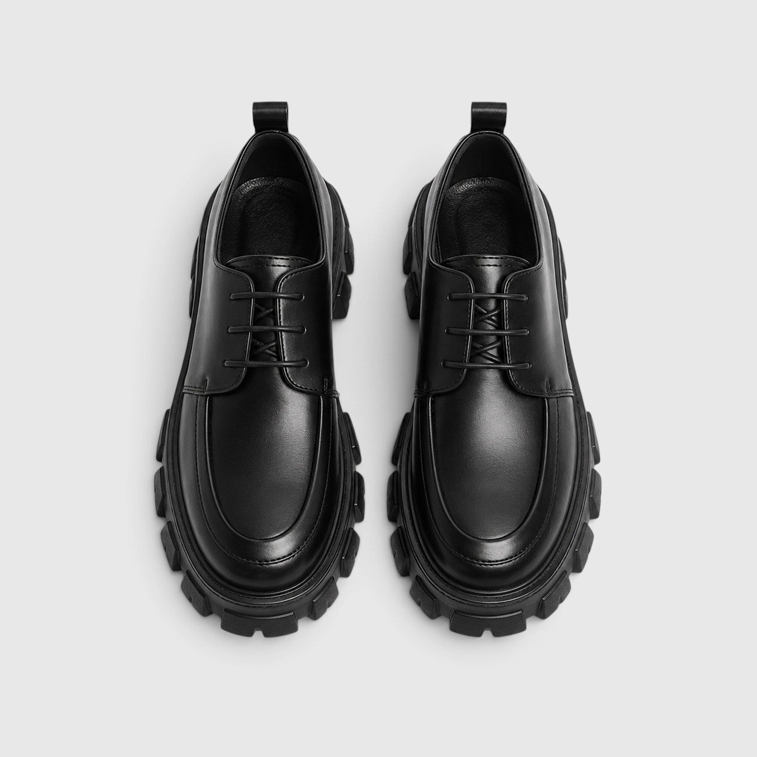 Monvaline | Men's Leather Chunky Sole Casual Loafers
