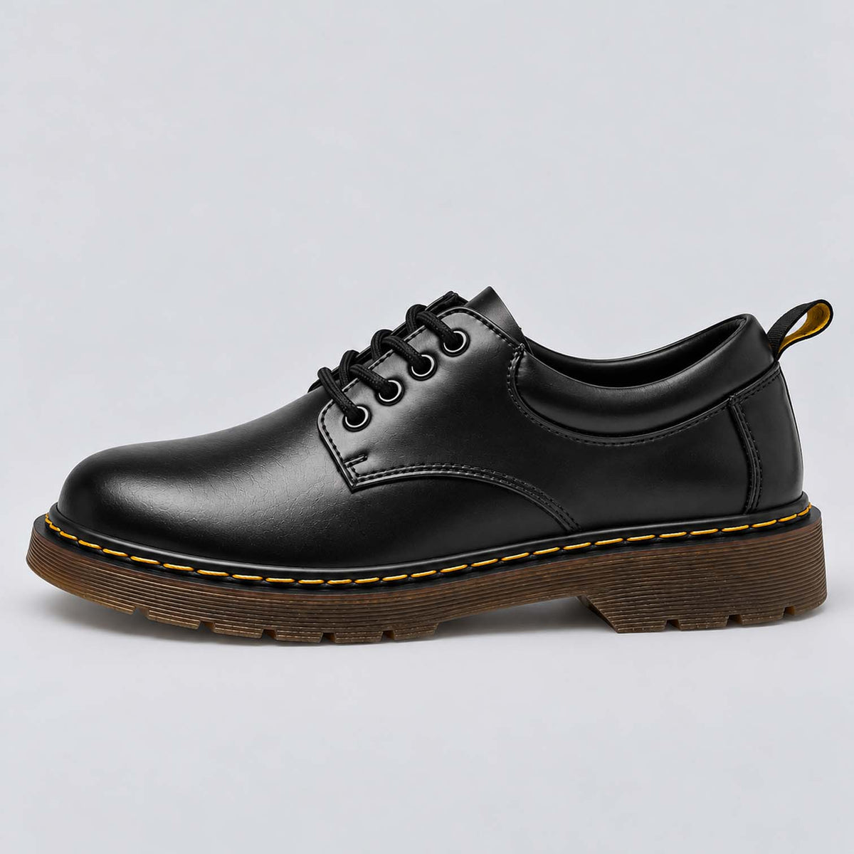 Monvaline | Men's Leather Derby Shoes – Chunky Sole Lace-Up