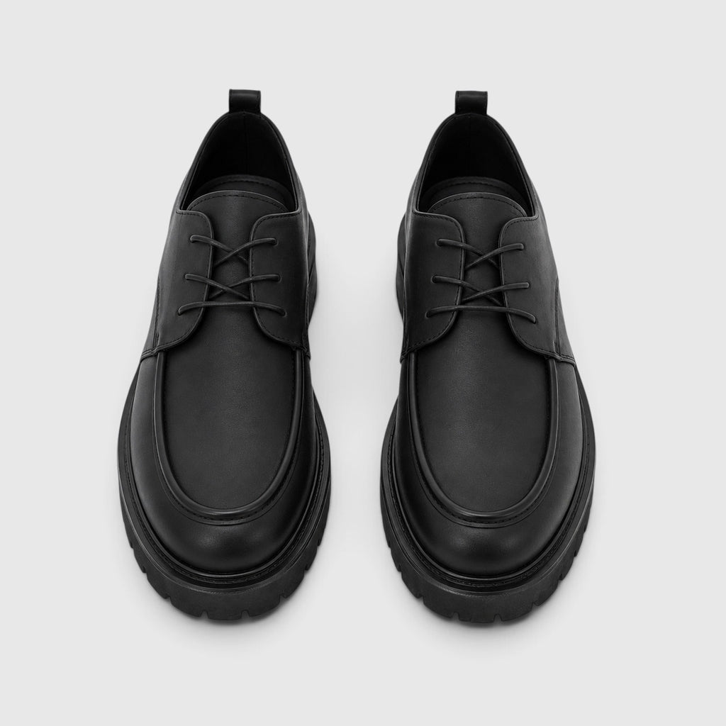 Monvaline | Men's Leather Lace-Up Casual Shoes