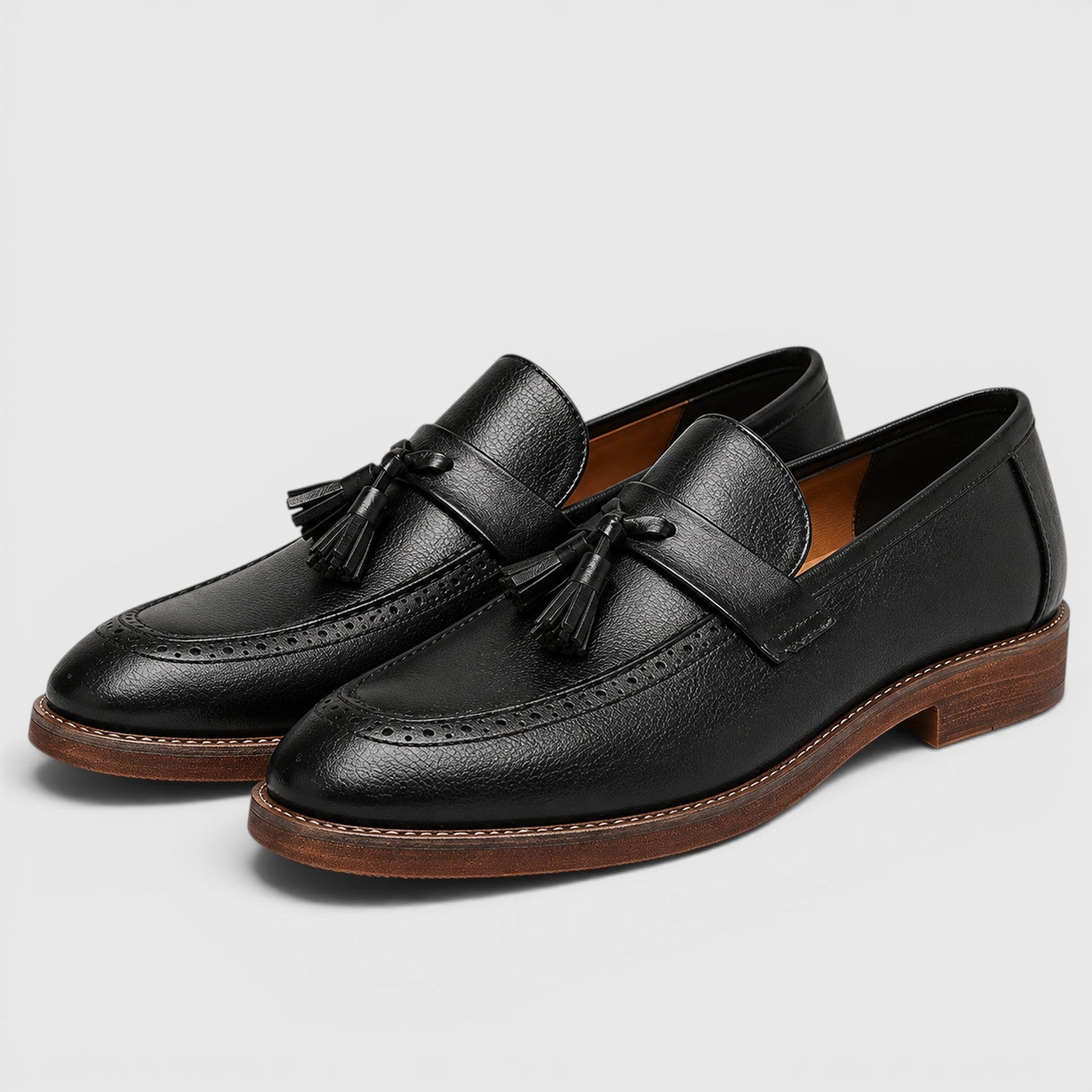 Monvaline | Men's Leather Loafers - Comfortable British Style Casual Shoes