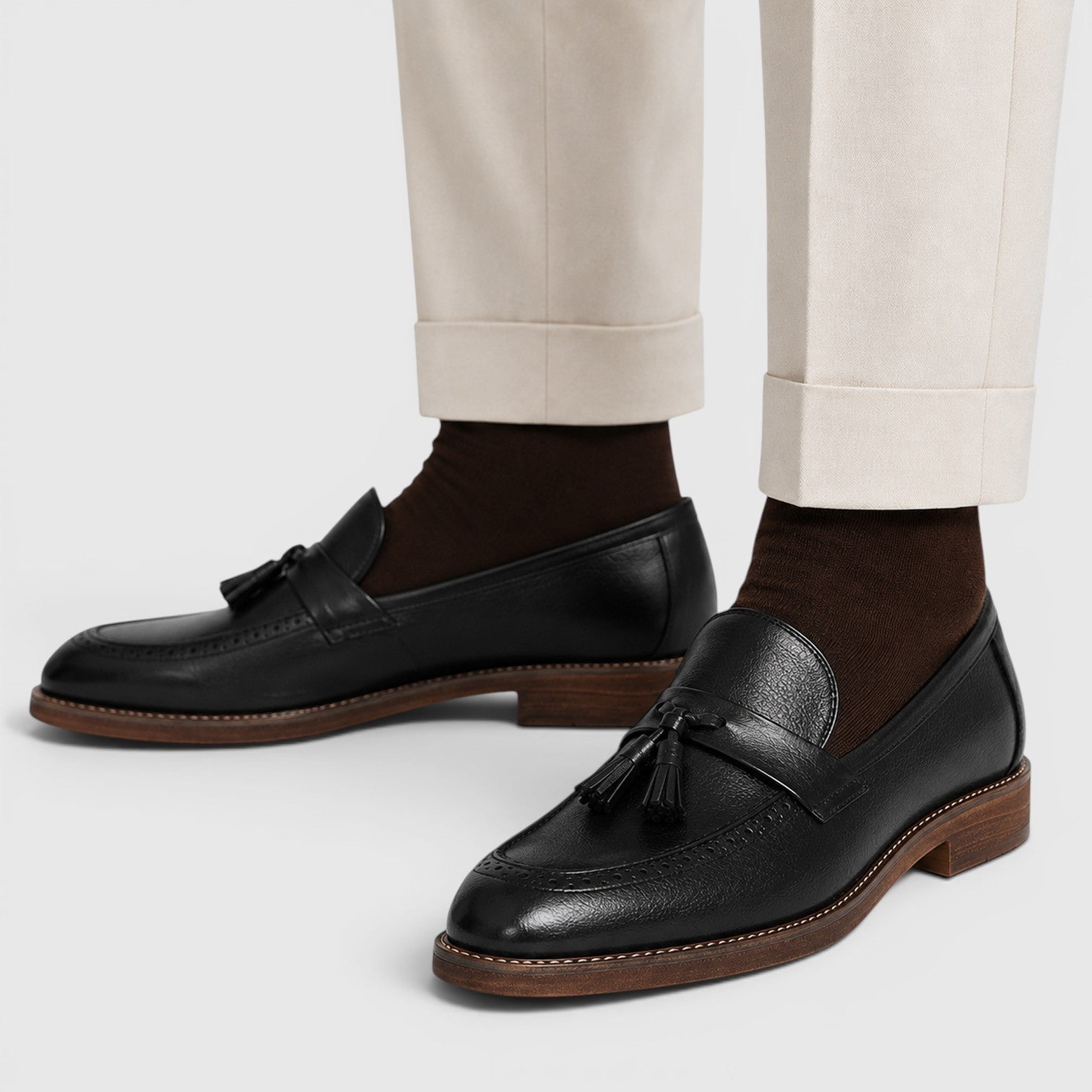 Monvaline | Men's Leather Loafers - Comfortable British Style Casual Shoes