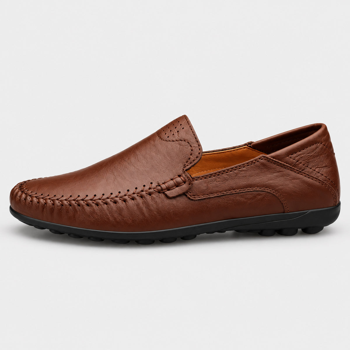 Monvaline | Men's Leather Loafers – Hand-Stitched Comfort Shoes