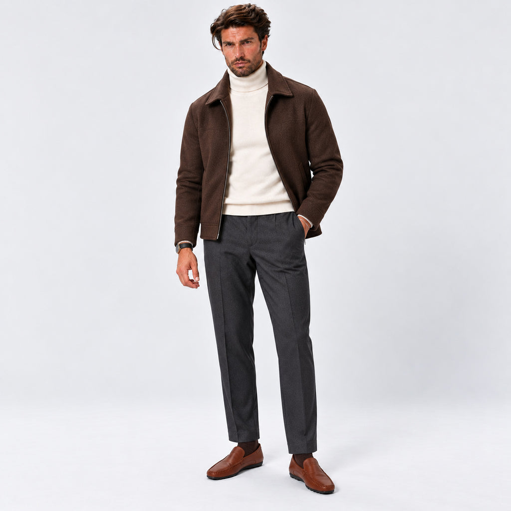 Monvaline | Men's Leather Loafers – Hand-Stitched Comfort Shoes