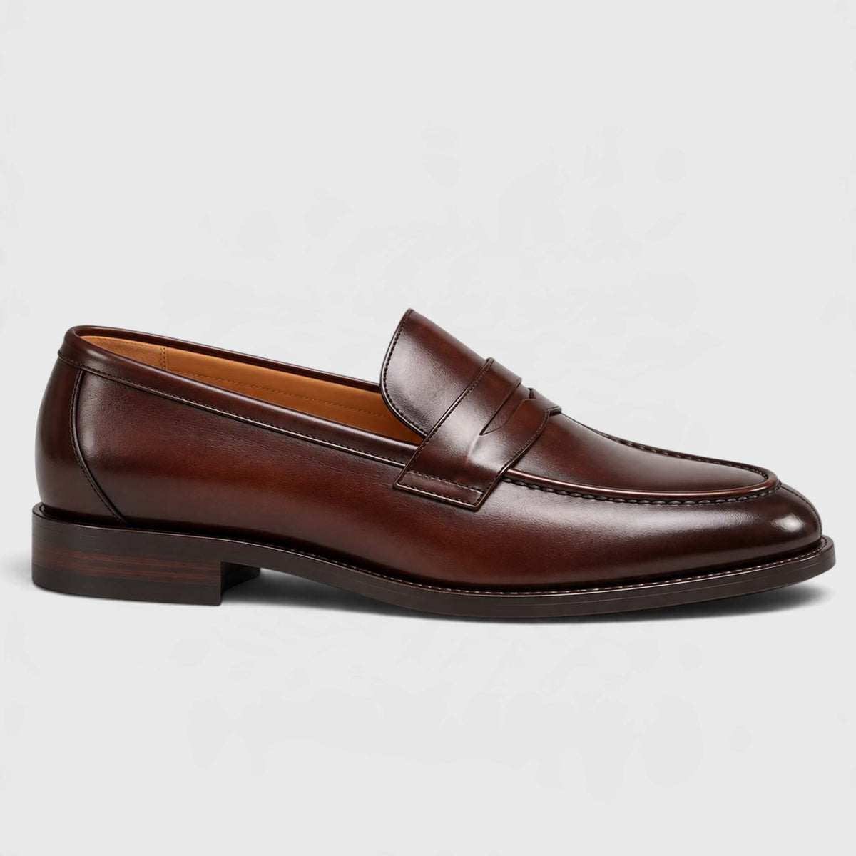 Monvaline | Men's Leather Penny Loafers Cushioned Slip-On Shoes