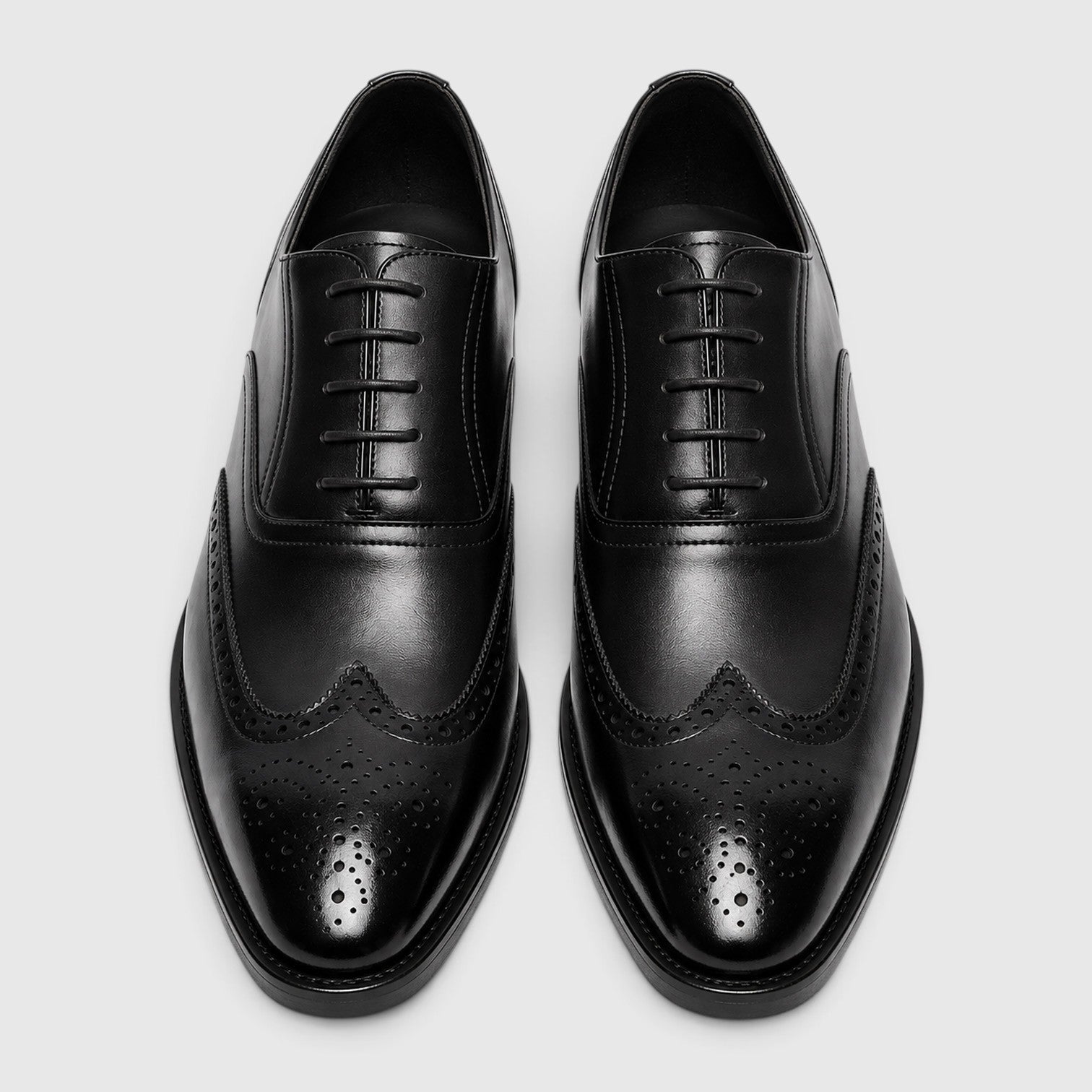 Monvaline | Men's Leather Oxford Brogue Dress Shoes