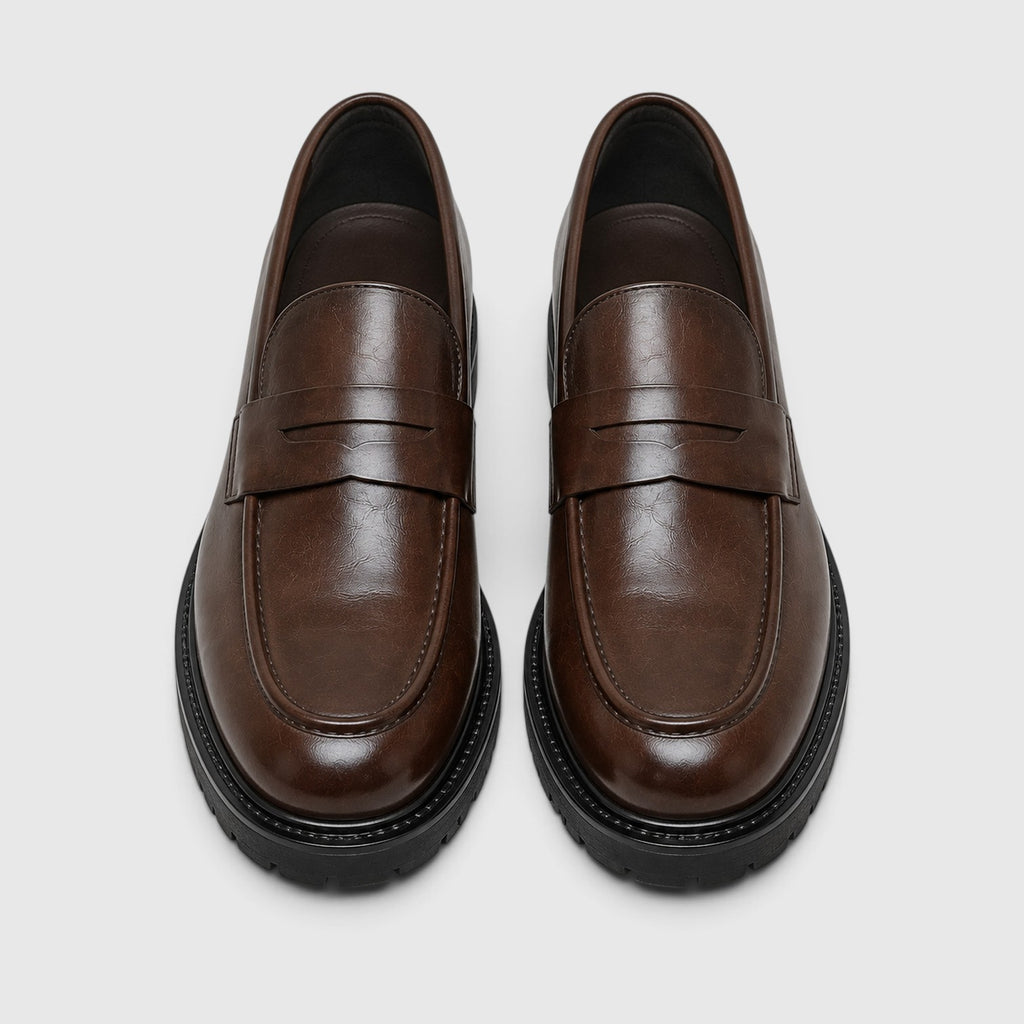 Monvaline | Men's Leather Slip-On Smart Casual Loafers