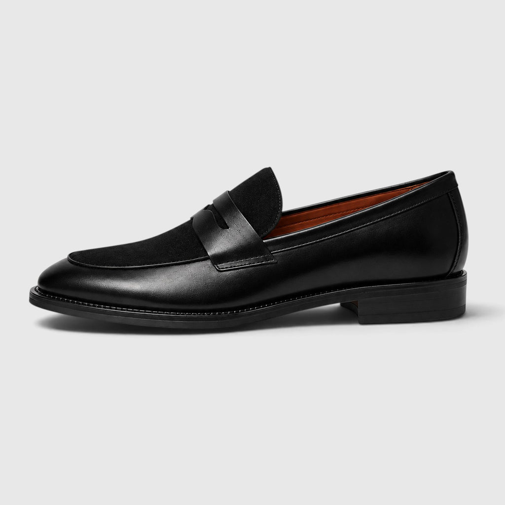 Monvaline | Men's Leather & Suede Casual Shoes – Stitched Design