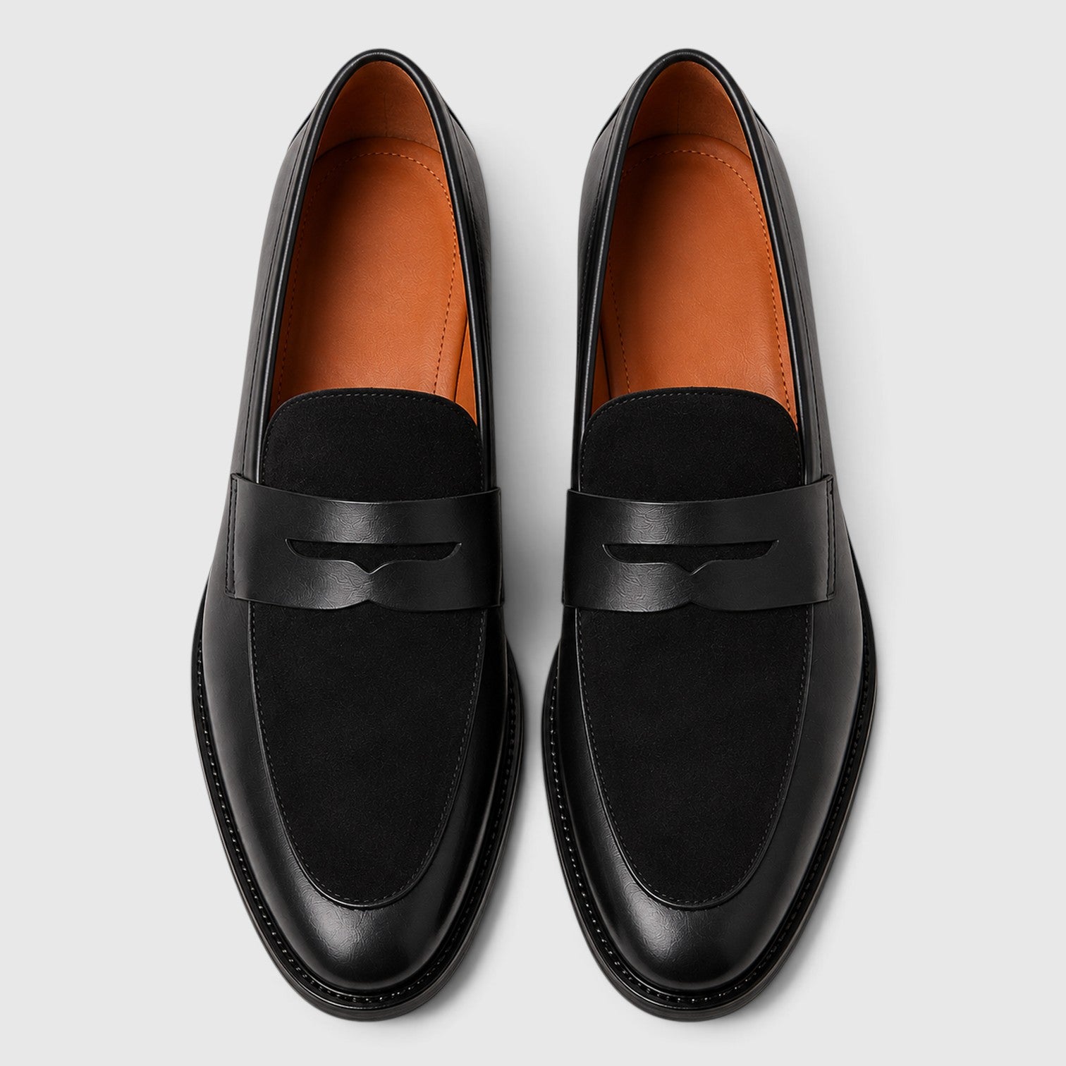 Monvaline | Men's Leather & Suede Casual Shoes – Stitched Design