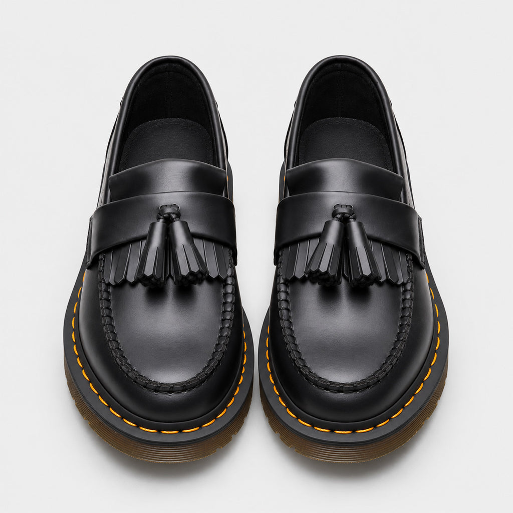 Monvaline | Men's Leather Tassel Loafers Chunky Sole British Style