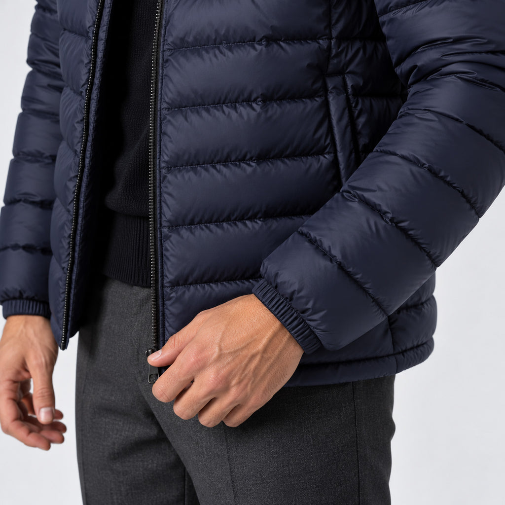Monvaline | Men's Lightweight Hooded Puffer Jacket Quilted