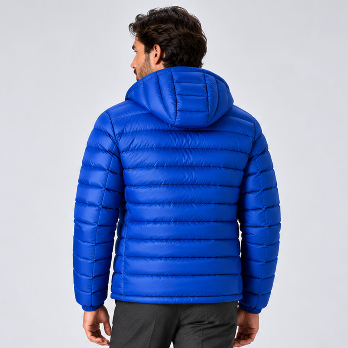 Monvaline | Men's Lightweight Hooded Puffer Jacket Quilted