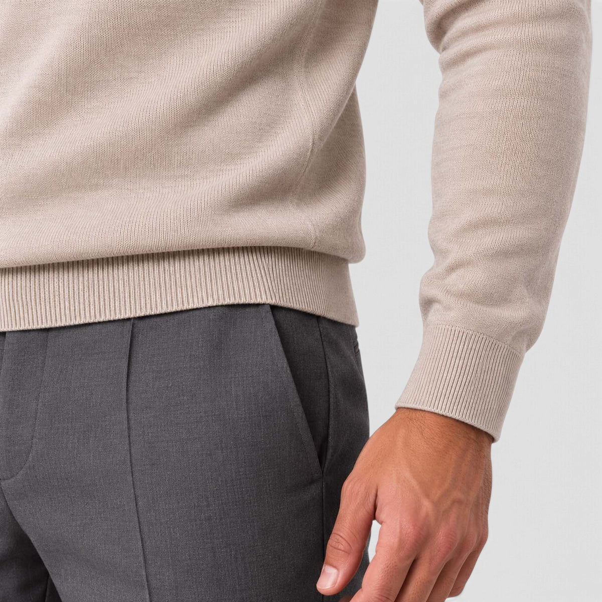 Monvaline | Men's Lightweight Knit Crewneck Sweater Slim Fit