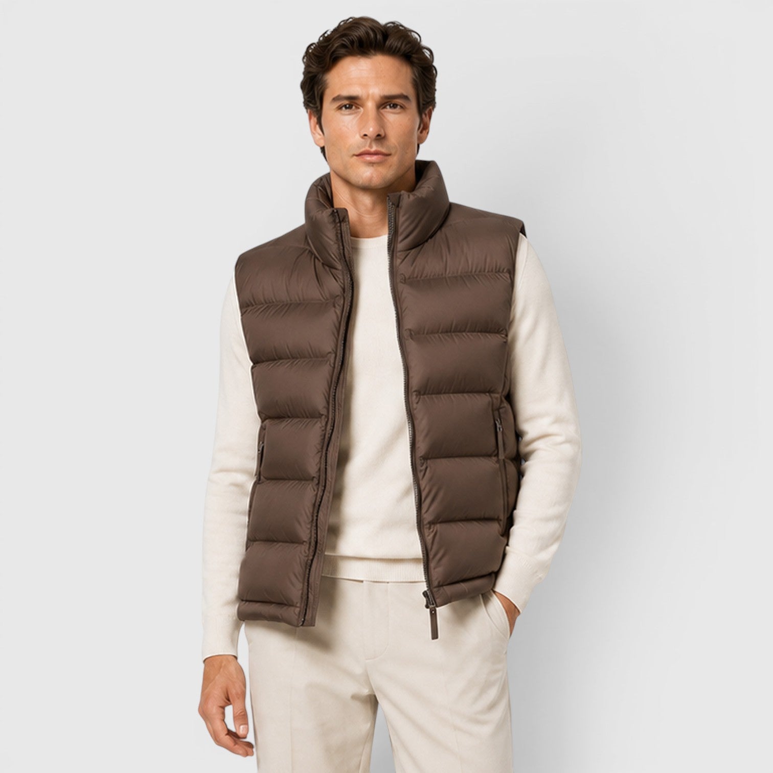 Monvaline | Men's Lightweight Puffer Gilet for Smart Casual Outfits