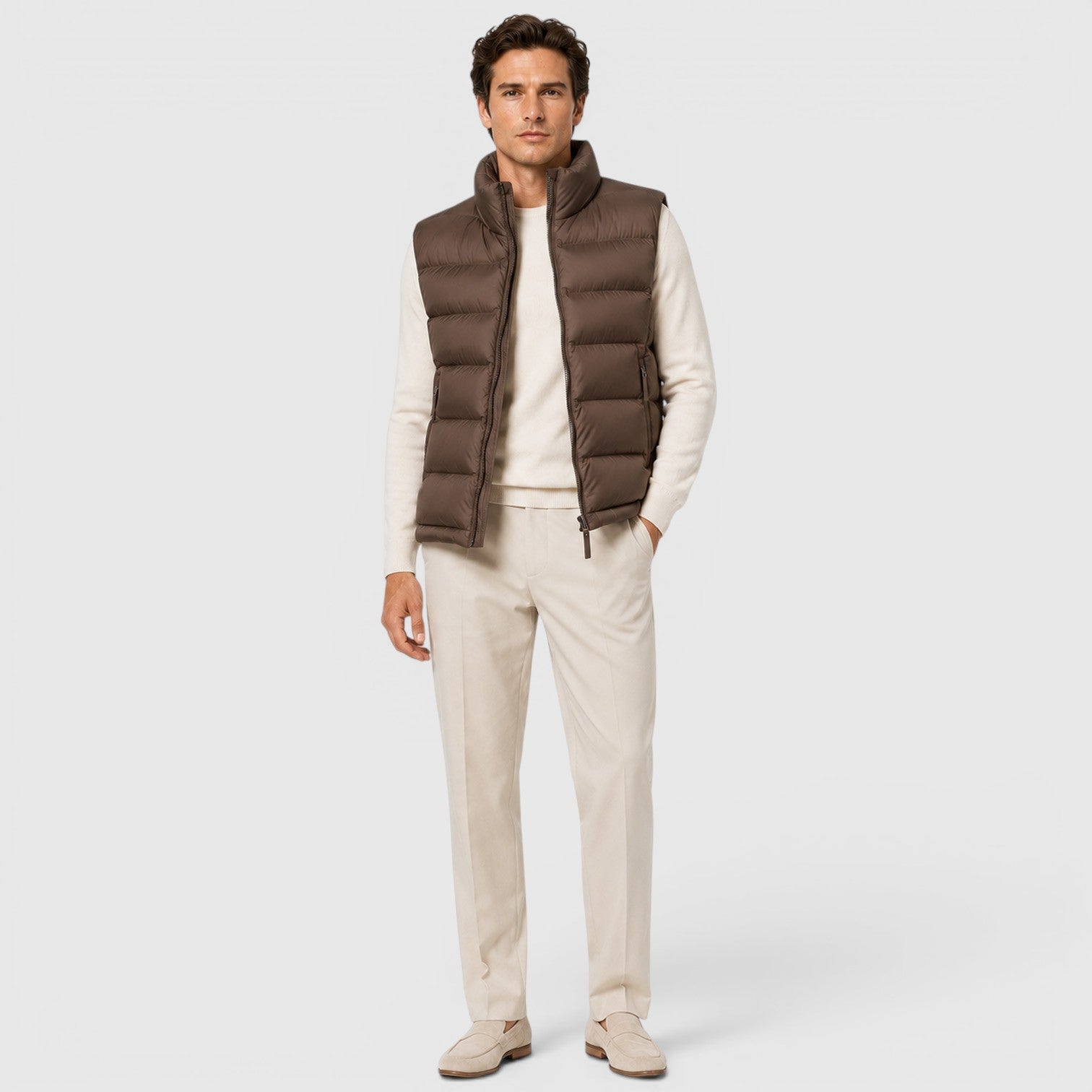 Monvaline | Men's Lightweight Puffer Gilet for Smart Casual Outfits