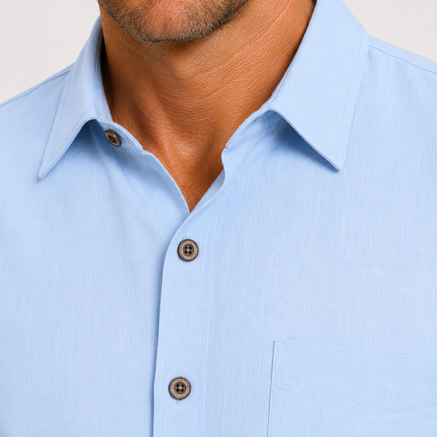 Monvaline | Men's Linen Blend Shirt and Shorts Set Breathable Summer Wear