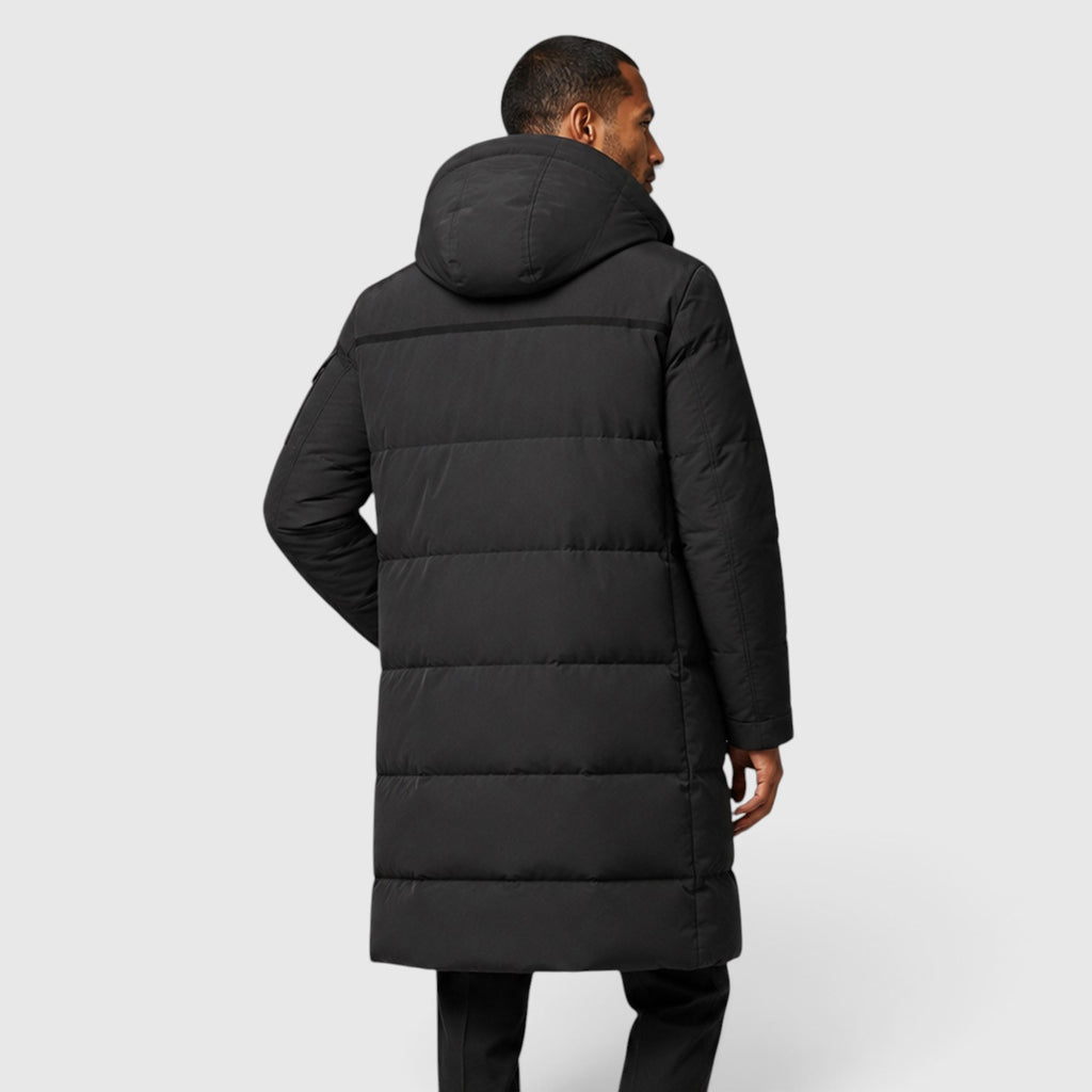 Monvaline | Men's Long Puffer Jacket – White Duck Down Coat