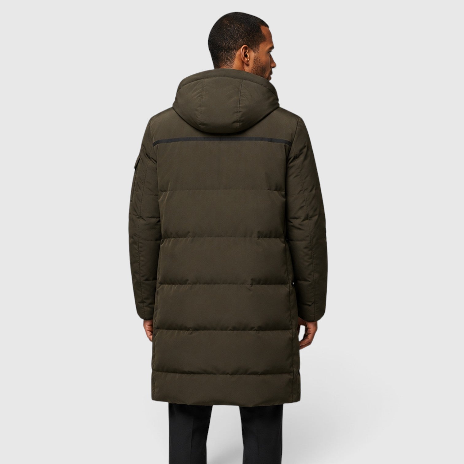 Monvaline | Men's Long Puffer Jacket – White Duck Down Coat