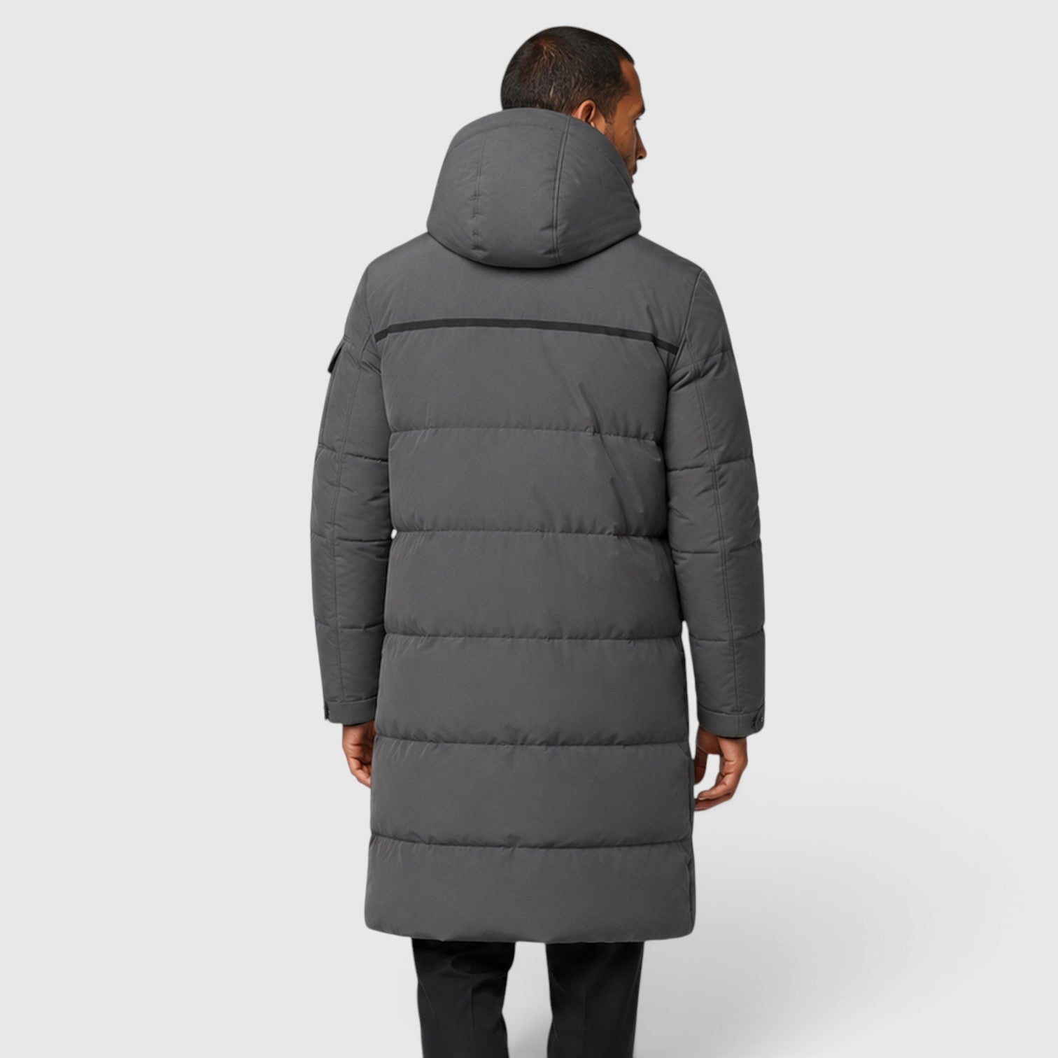 Monvaline | Men's Long Puffer Jacket – White Duck Down Coat