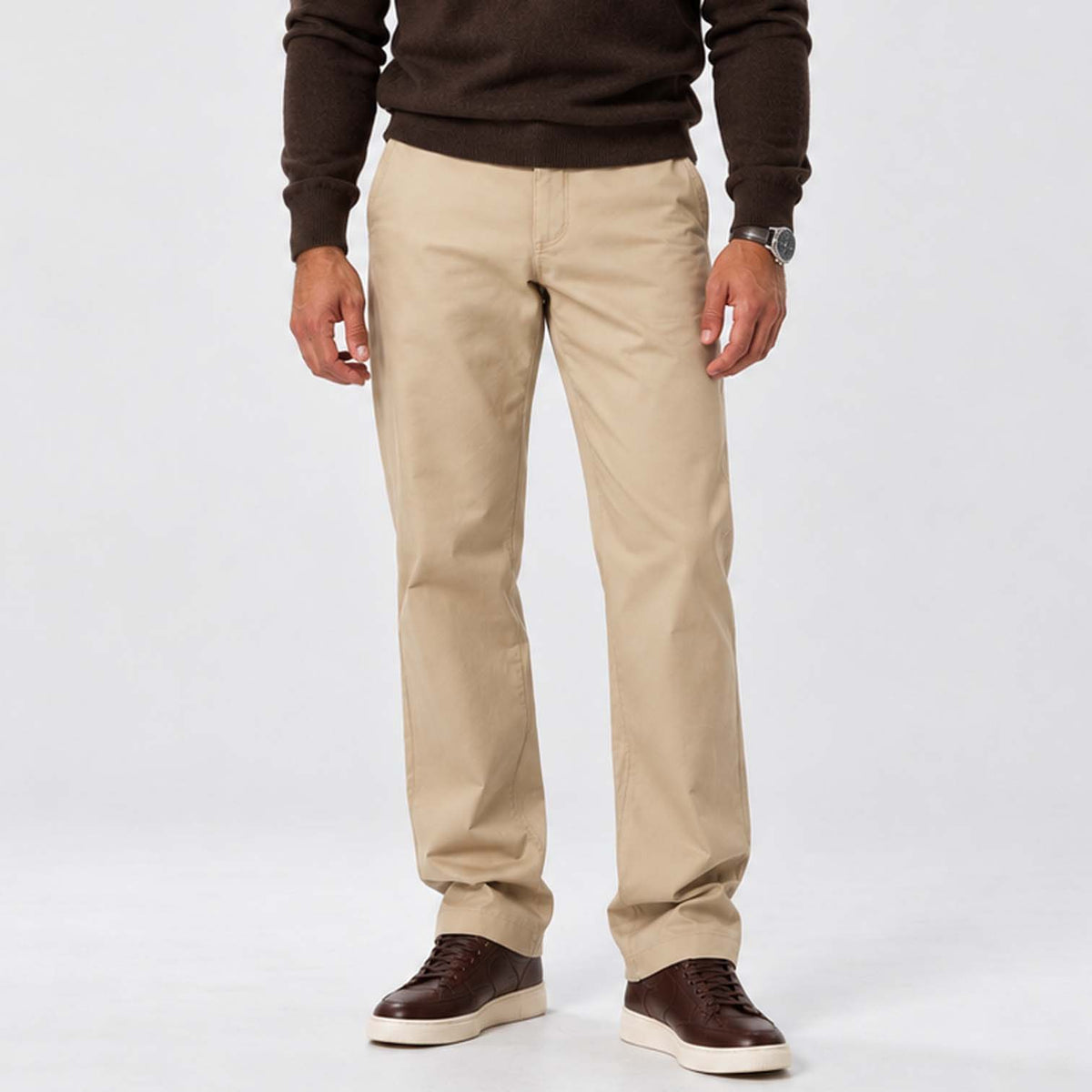 Monvaline | Men's Loose Fit Straight Leg Trousers Smart Casual