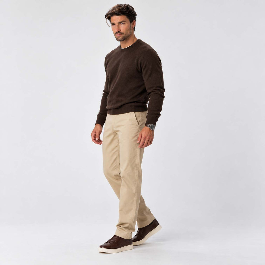 Monvaline | Men's Loose Fit Straight Leg Trousers Smart Casual