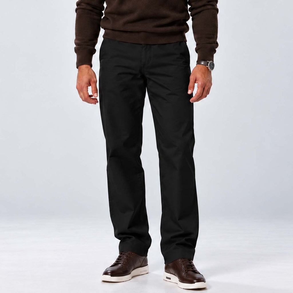 Monvaline | Men's Loose Fit Straight Leg Trousers Smart Casual