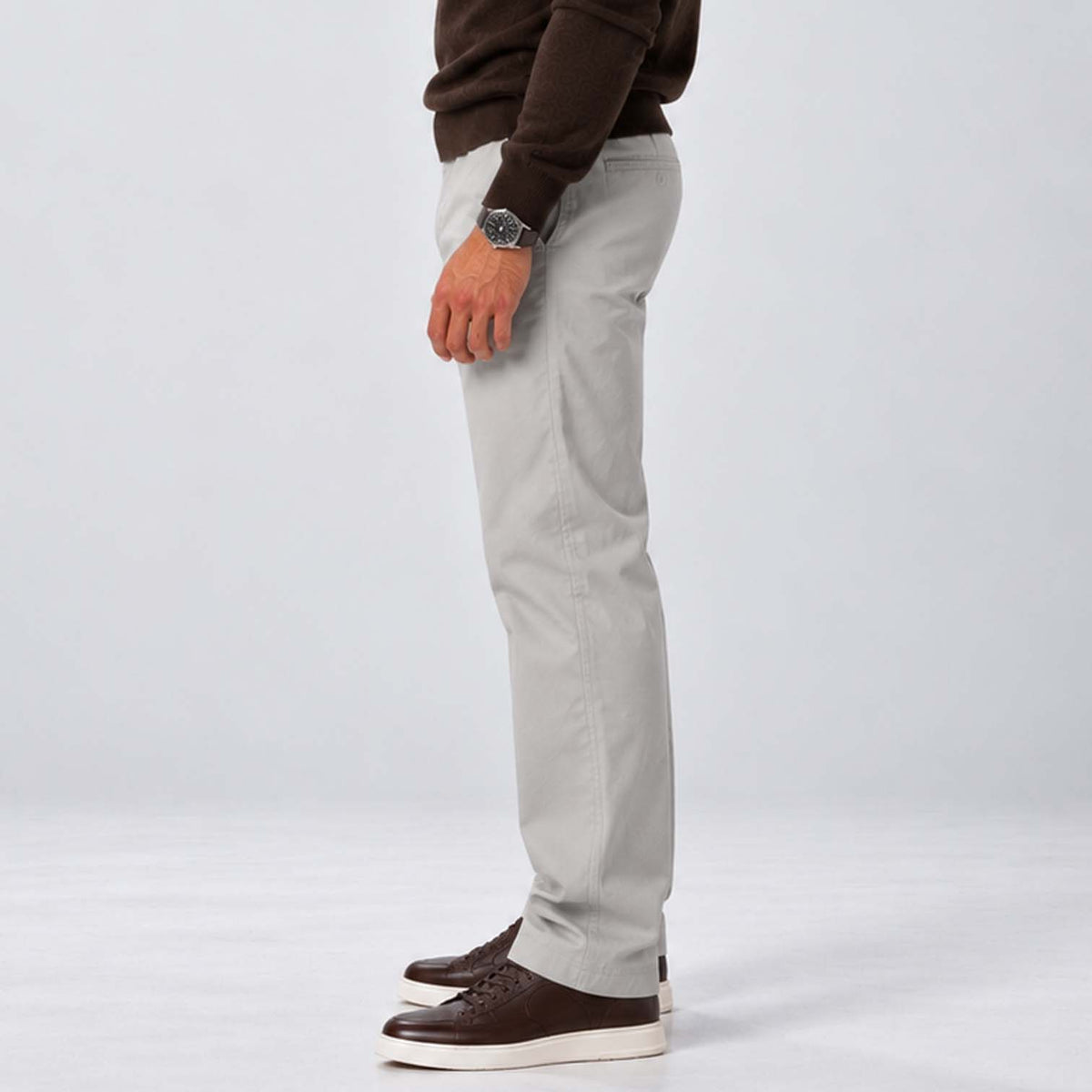 Monvaline | Men's Loose Fit Straight Leg Trousers Smart Casual