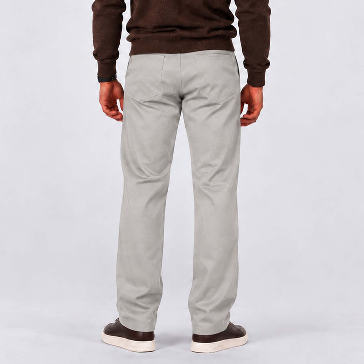 Monvaline | Men's Loose Fit Straight Leg Trousers Smart Casual