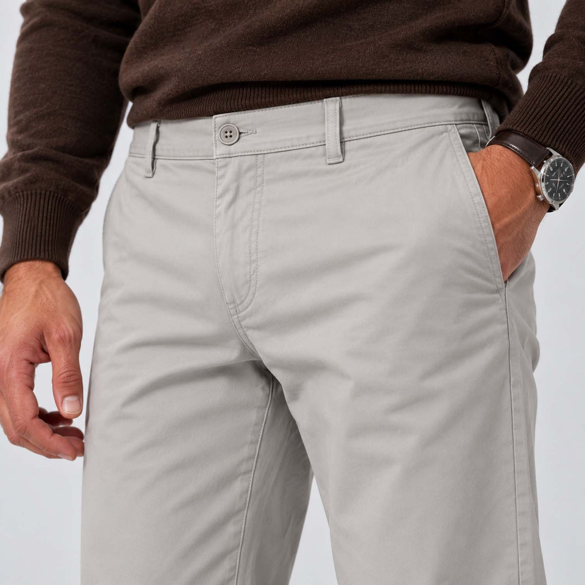 Monvaline | Men's Loose Fit Straight Leg Trousers Smart Casual