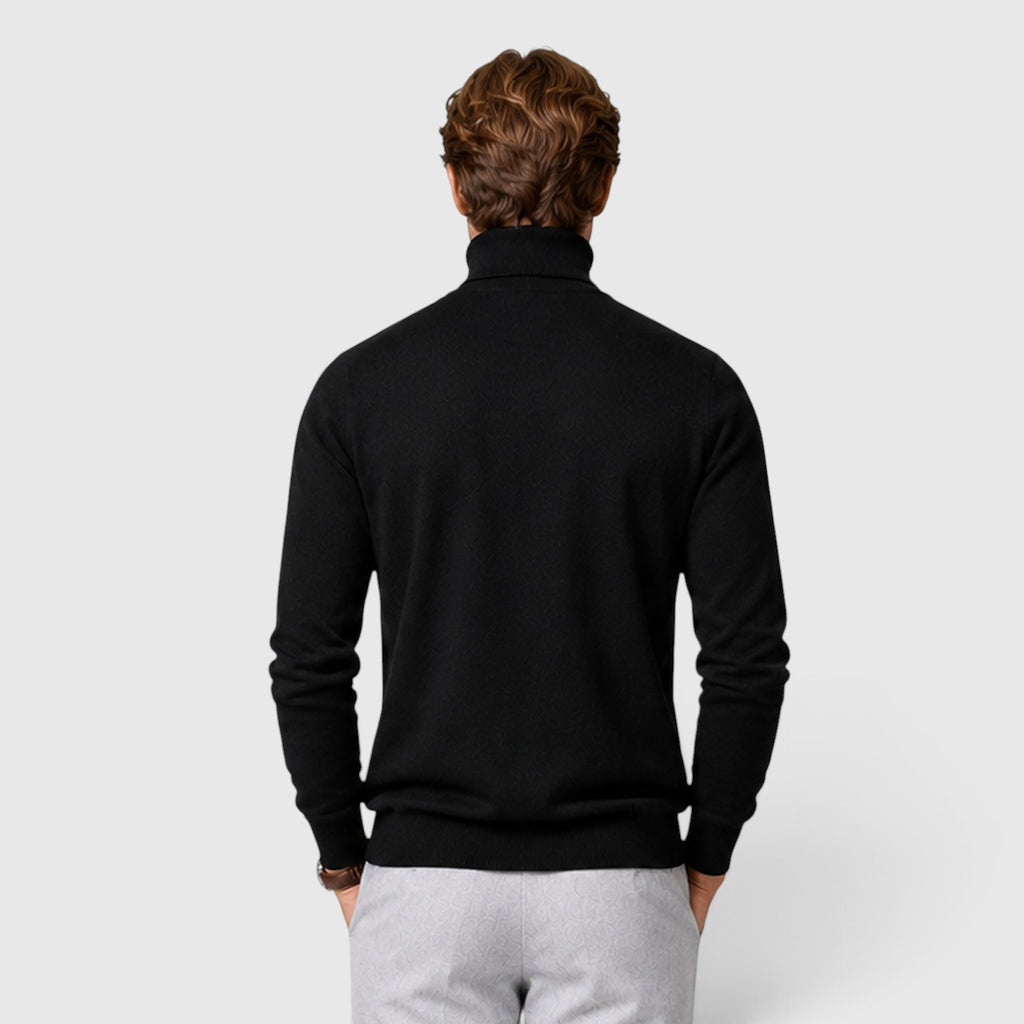 Monvaline | Men's Loose Warm Knit Smart Casual Turtle Neck Jumper