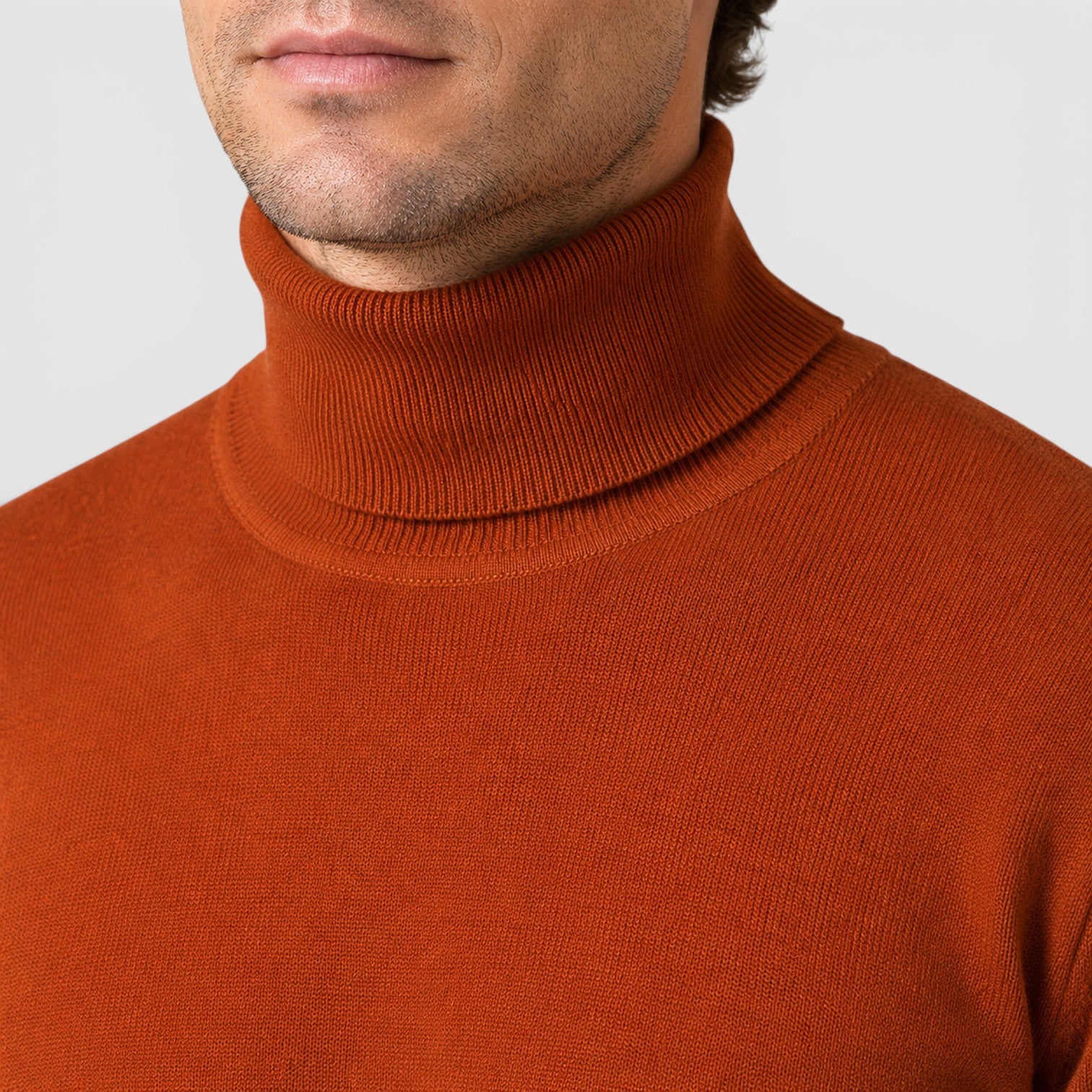 Monvaline | Men's Loose Warm Knit Smart Casual Turtle Neck Jumper