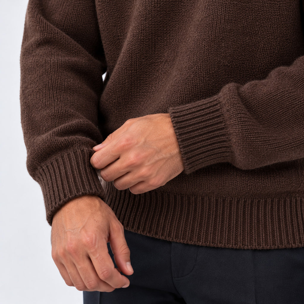 Monvaline | Men's Oversized Roll Neck Jumper – Soft Knit Relaxed Fit