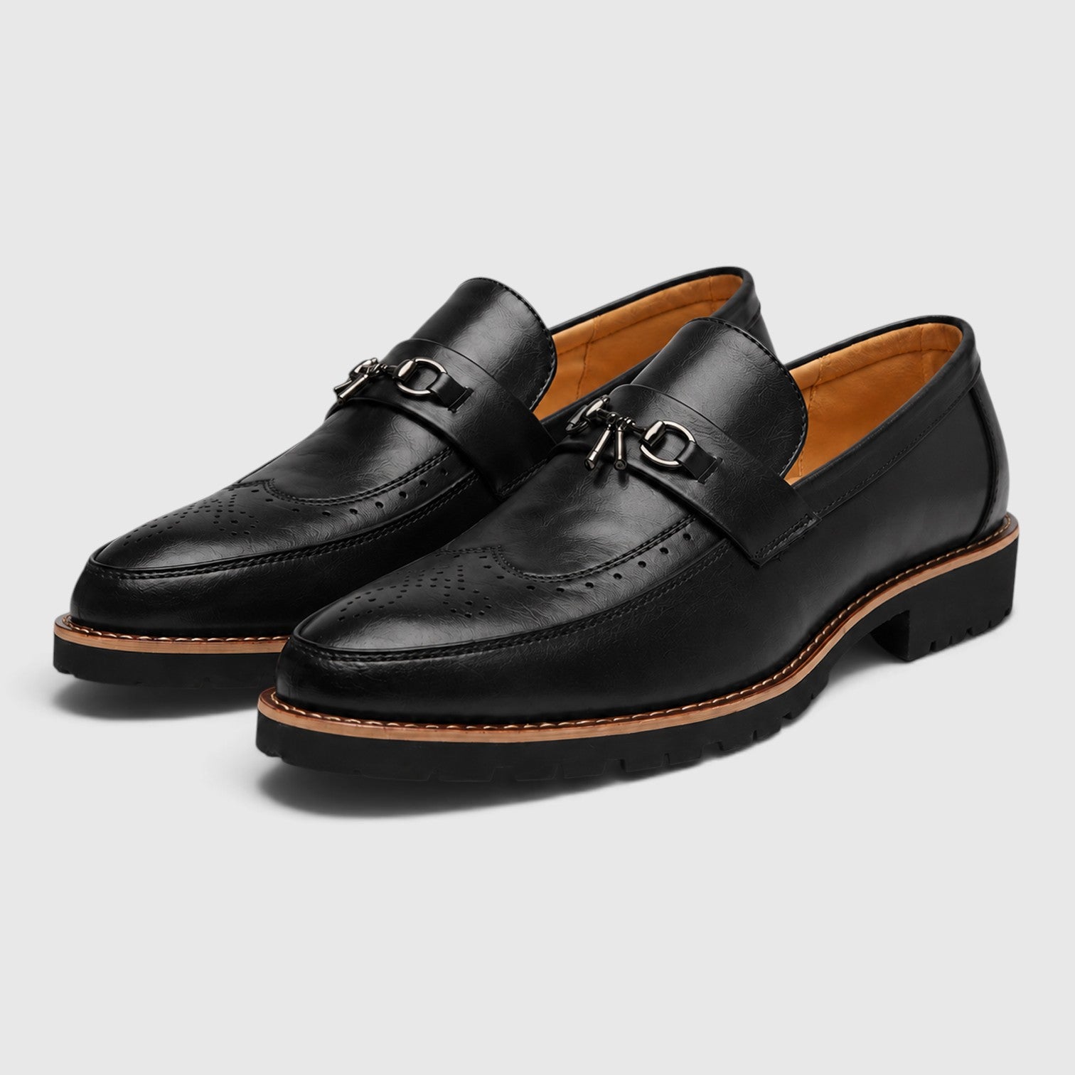 Monvaline | Men's Pointed Toe Derby Shoes – Classic Dress Shoes
