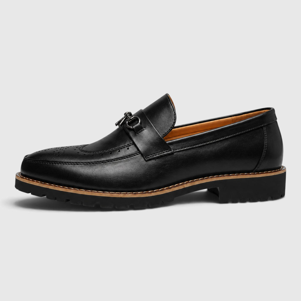 Monvaline | Men's Pointed Toe Derby Shoes – Classic Dress Shoes