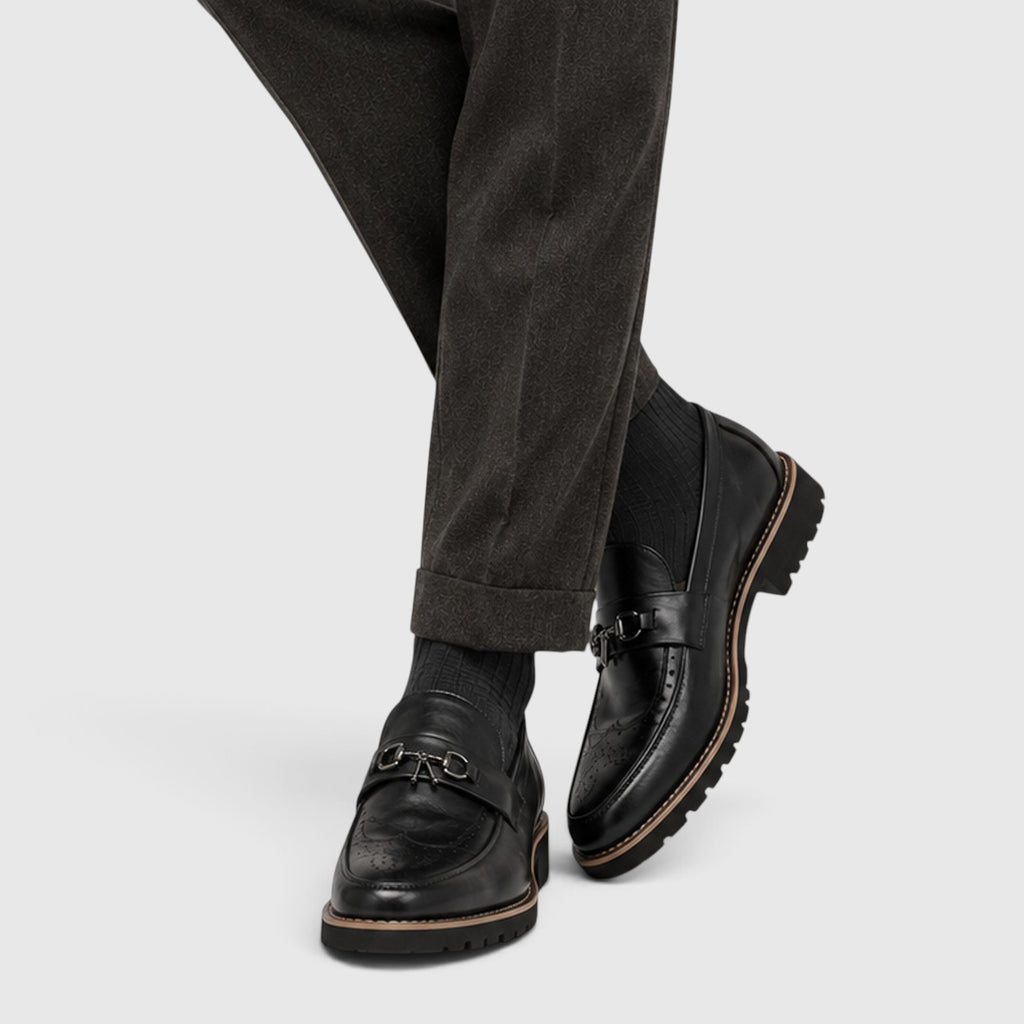 Monvaline | Men's Pointed Toe Derby Shoes – Classic Dress Shoes