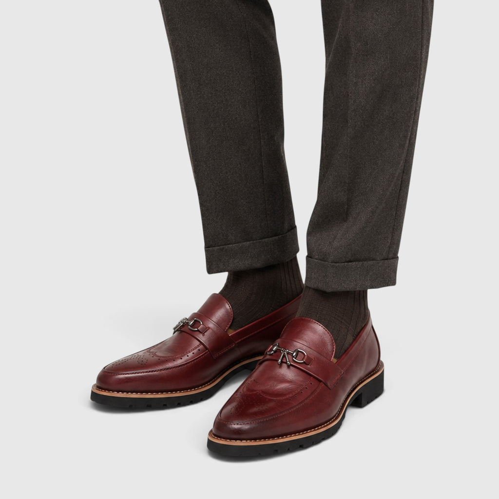 Monvaline | Men's Pointed Toe Derby Shoes – Classic Dress Shoes