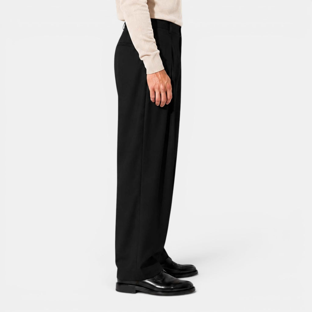 Monvaline | Men's Polyester Dress Pants Straight Fit Business Casual Trousers