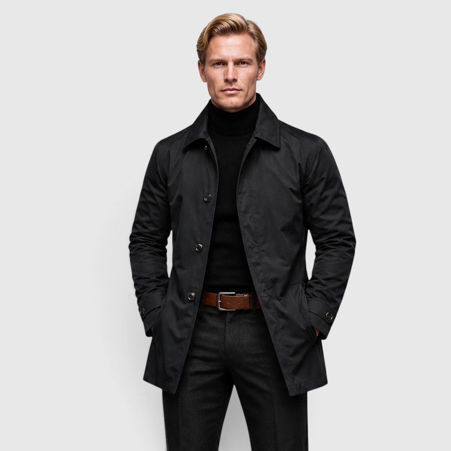 Monvaline | Men's Premium Classic Trench Coat for Everyday Wear