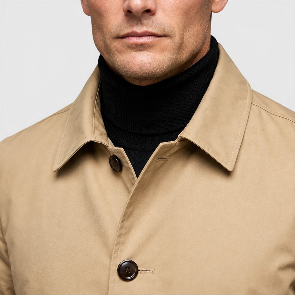 Monvaline | Men's Premium Classic Trench Coat for Everyday Wear