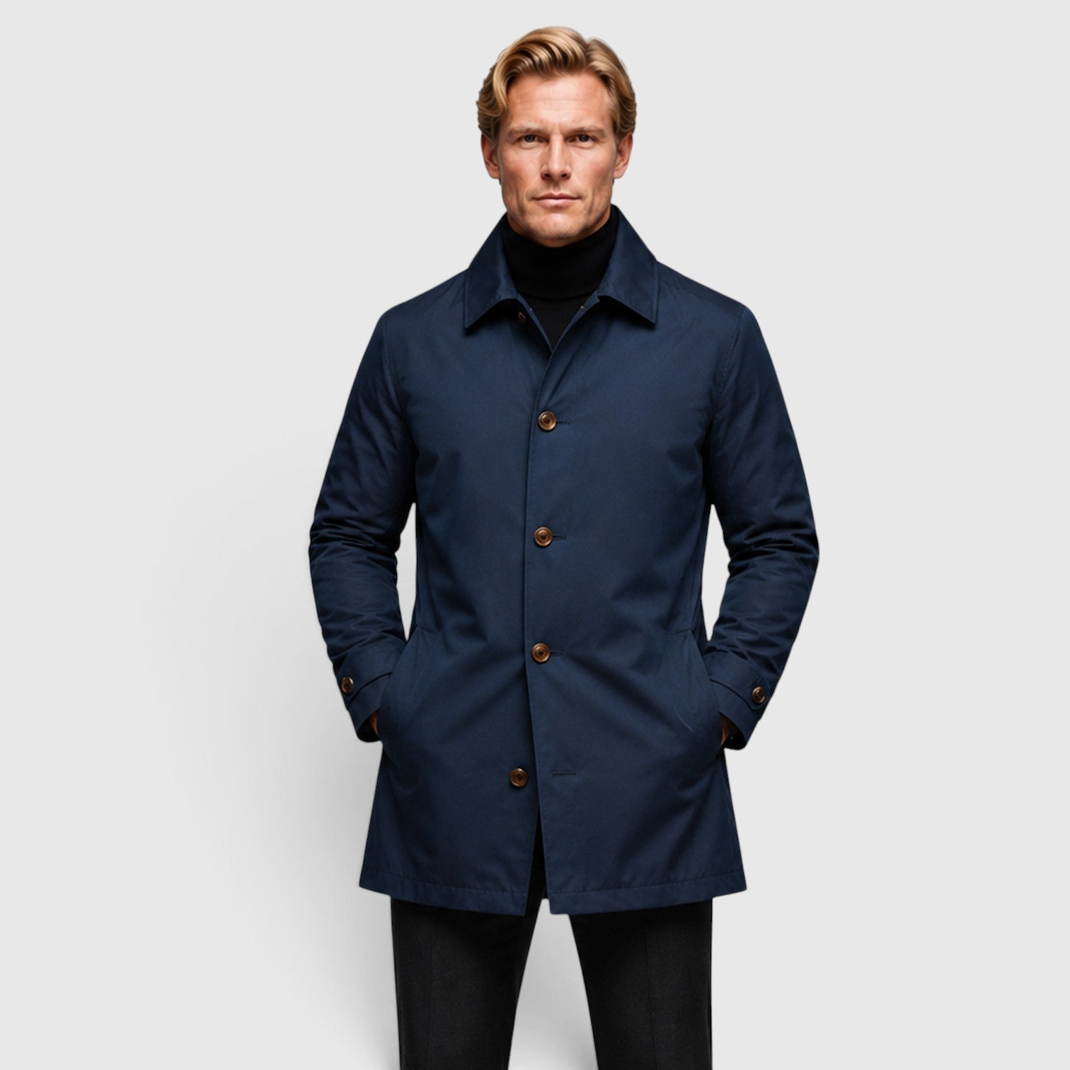 Monvaline | Men's Premium Classic Trench Coat for Everyday Wear