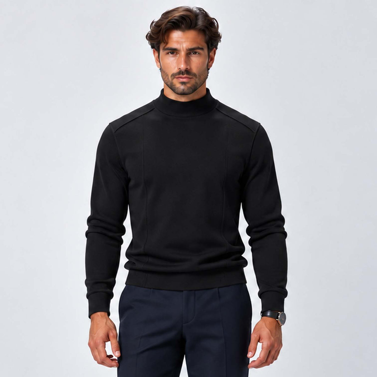 Monvaline | Men's Premium Knit Warm Turtle Neck Jumper