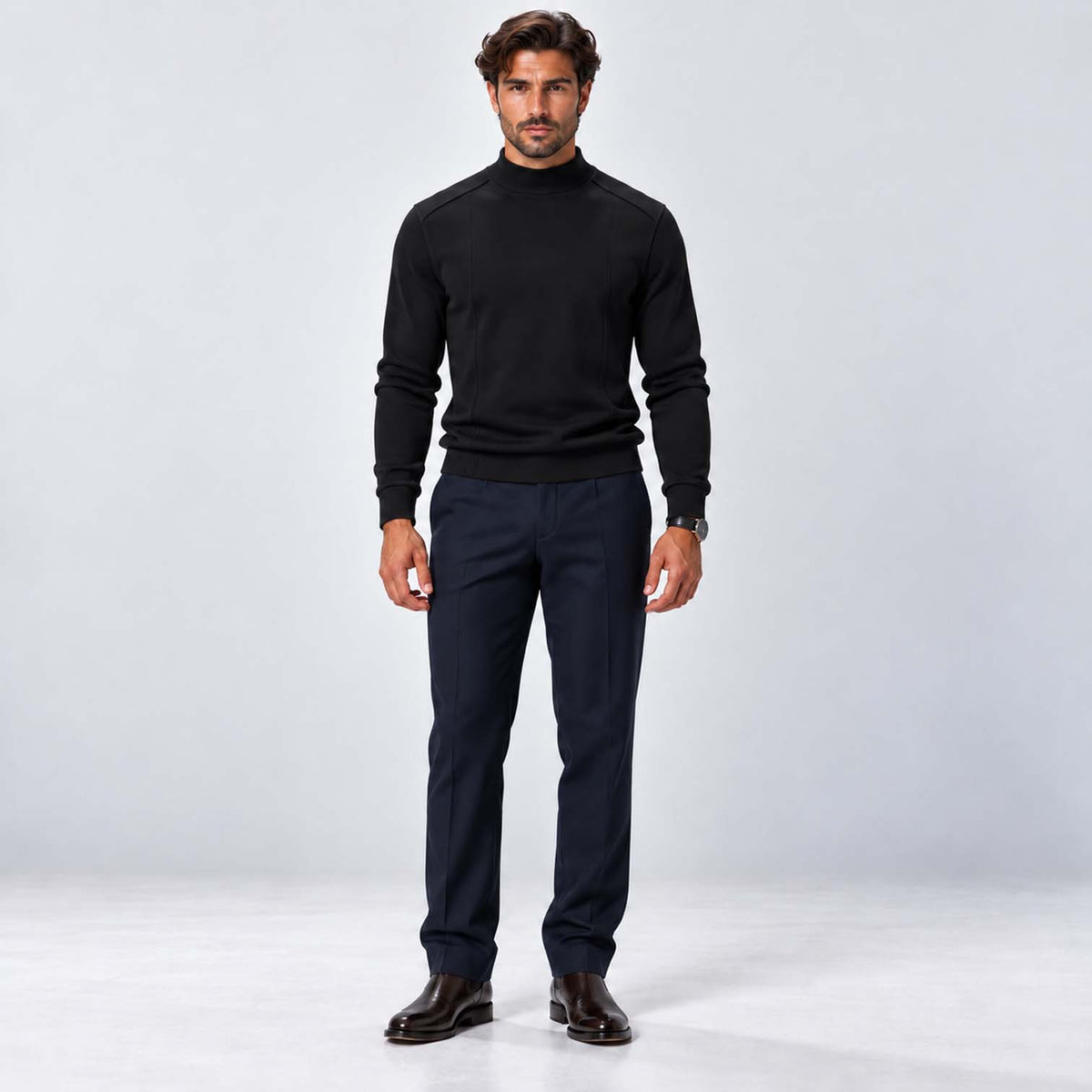 Monvaline | Men's Premium Knit Warm Turtle Neck Jumper