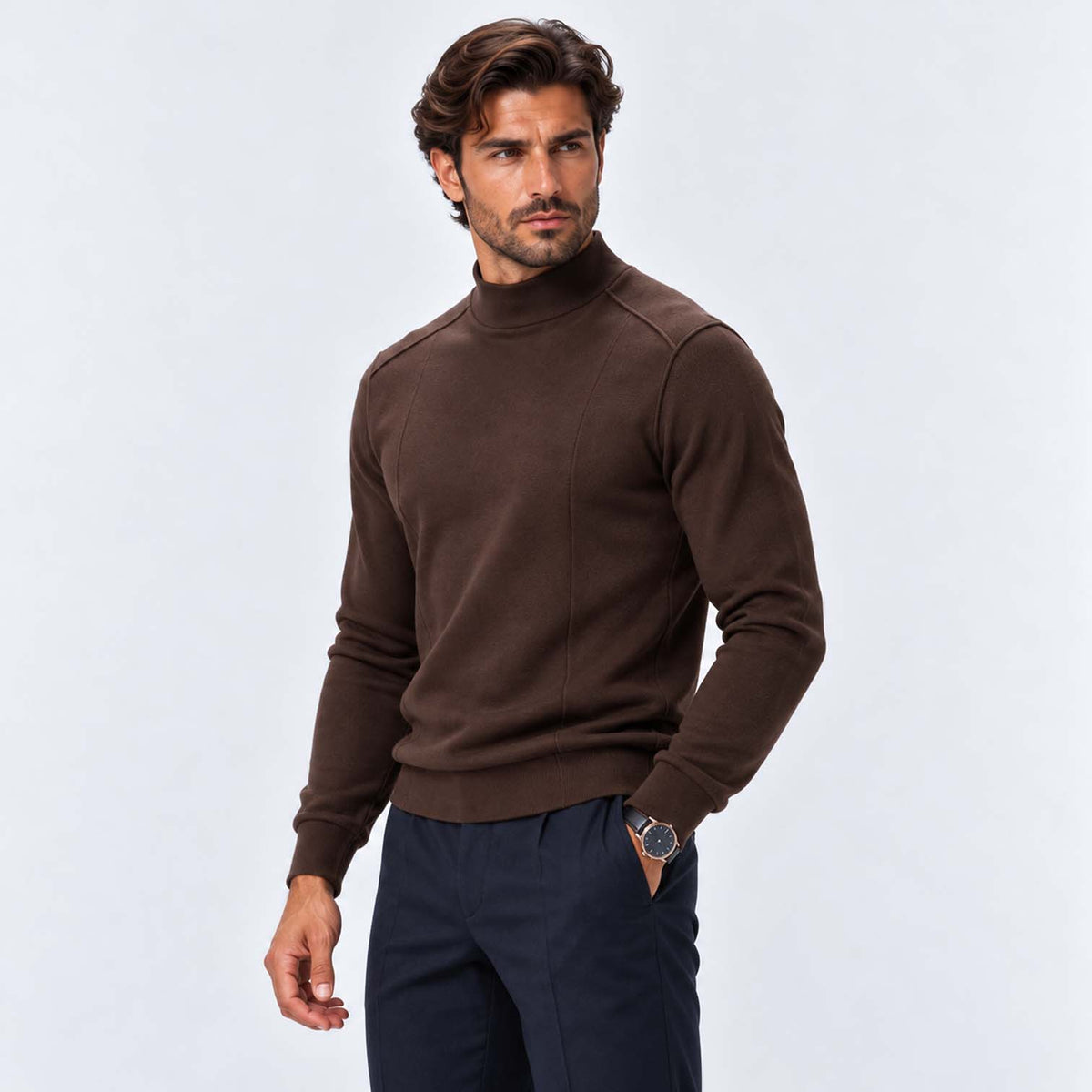 Monvaline | Men's Premium Knit Warm Turtle Neck Jumper