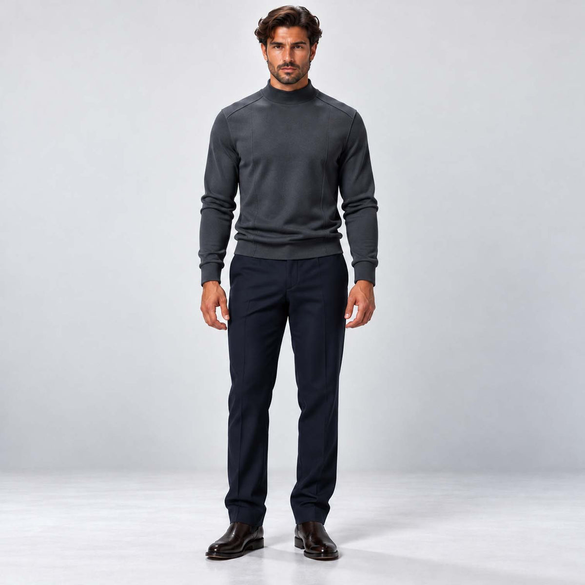 Monvaline | Men's Premium Knit Warm Turtle Neck Jumper
