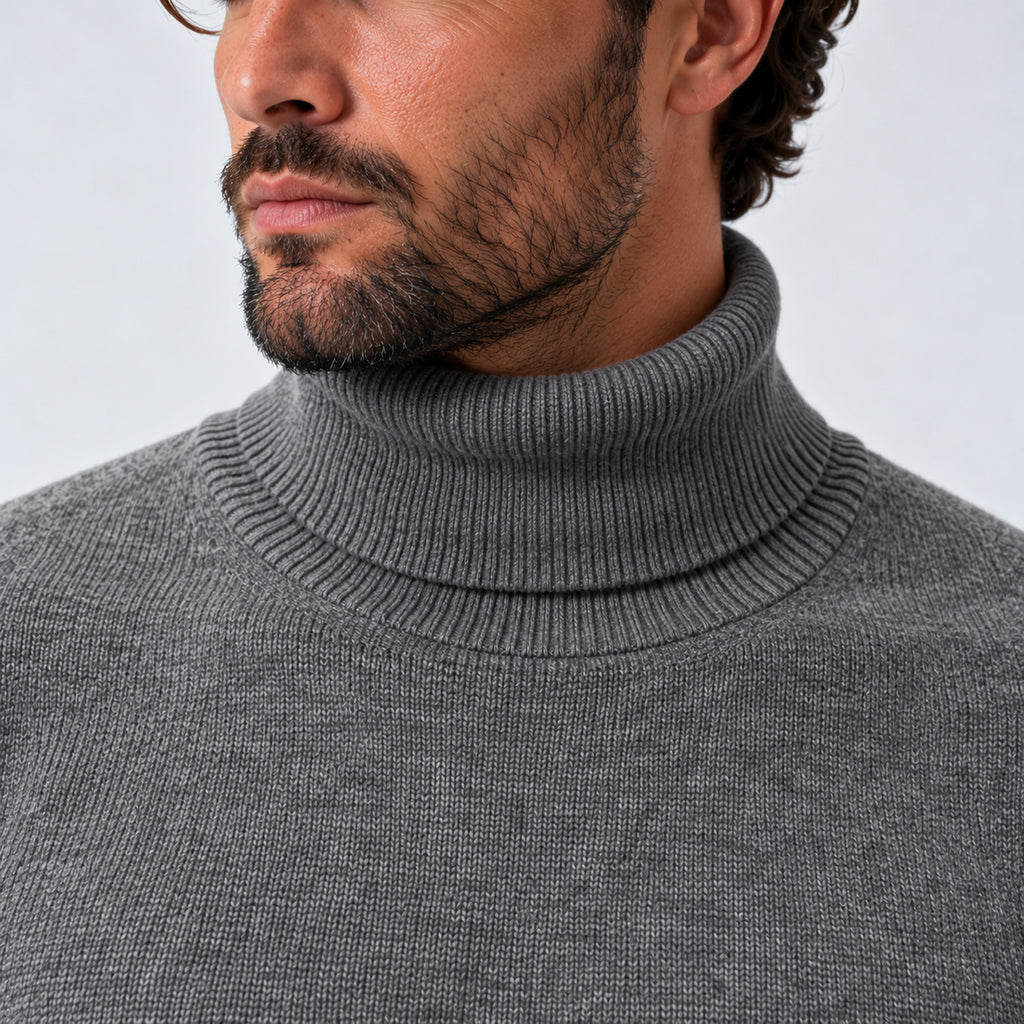 Monvaline | Men's Premium Knit Warm Turtle Neck Jumper