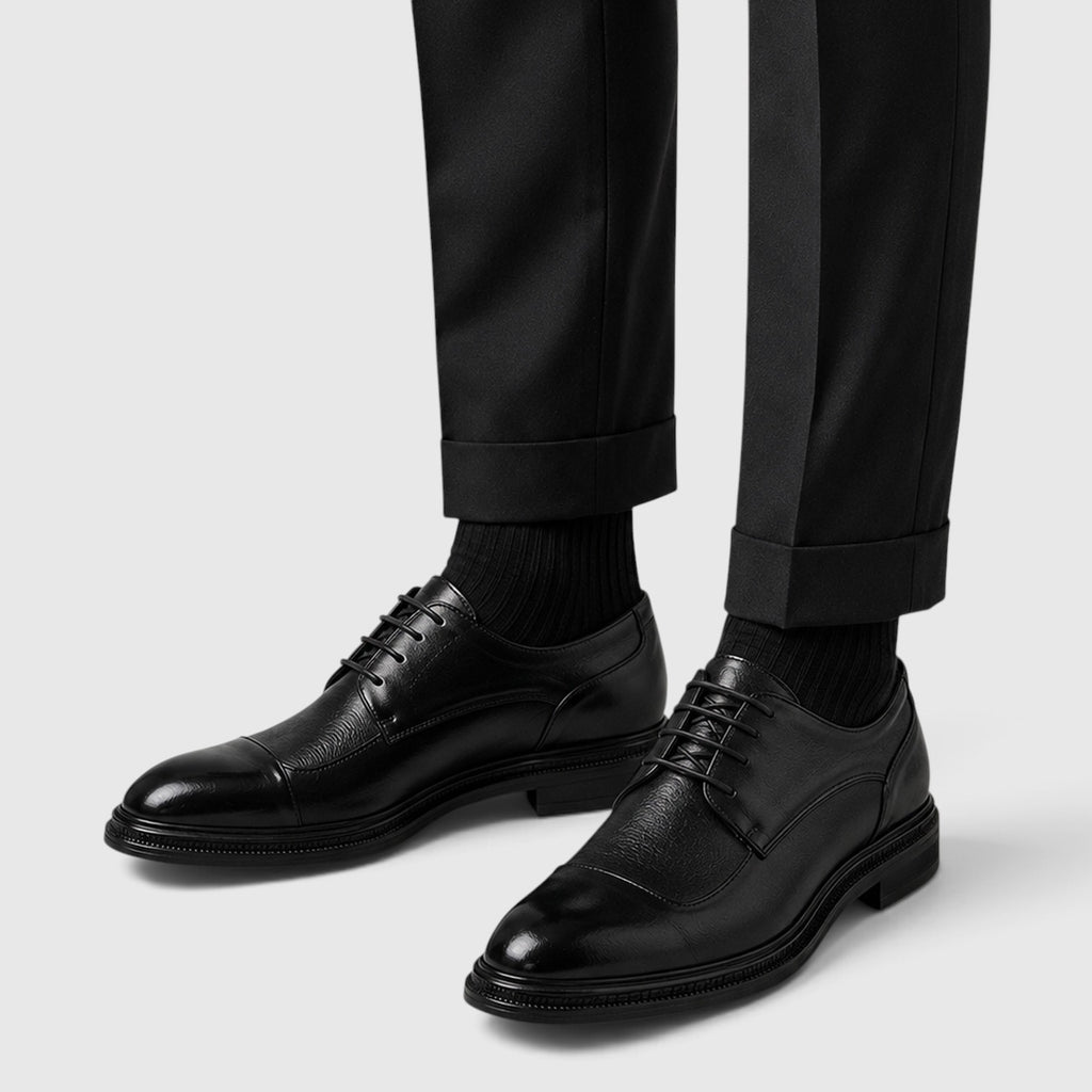 Monvaline | Men's Premium Leather Lace-Up Formal Shoes